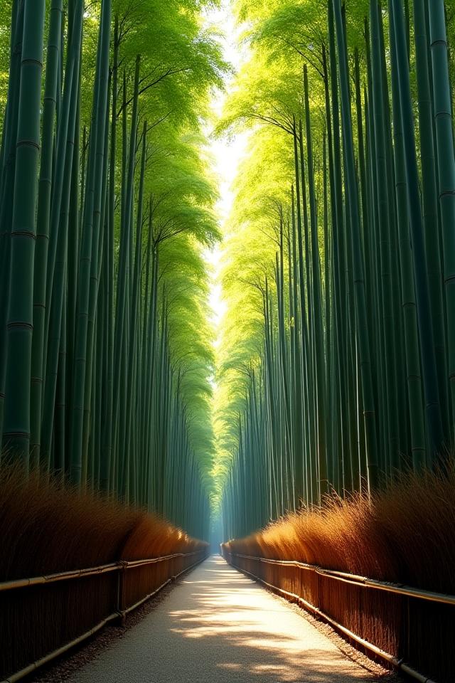 嵐山の竹林、京都